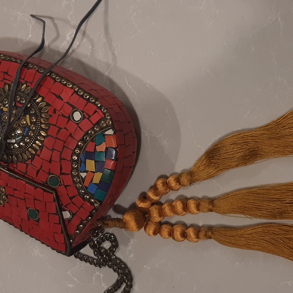 Metal mosaic vintage bag - Picture 3 of 4